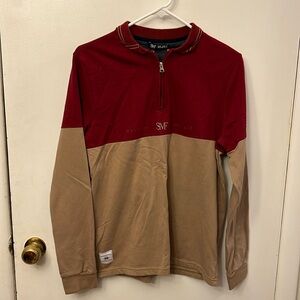 SMF Men’s Shirt Red/Tan Size Medium
